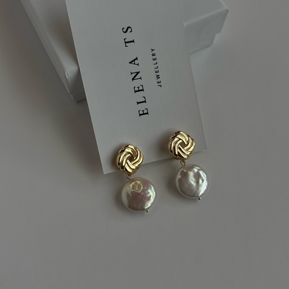 Gold and Pearl Earrings